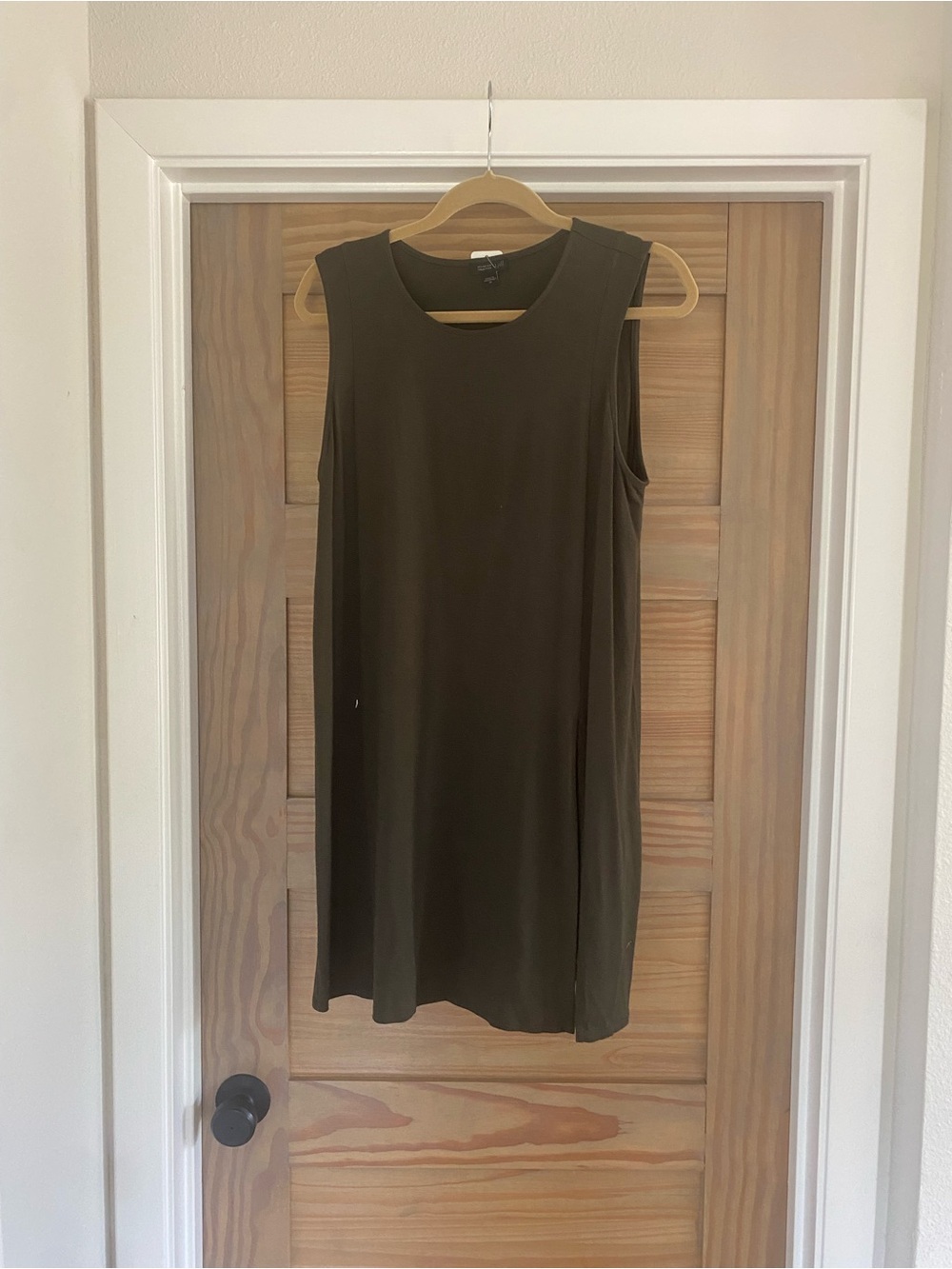 J. Jill Olive Sleeveless Shift Dress